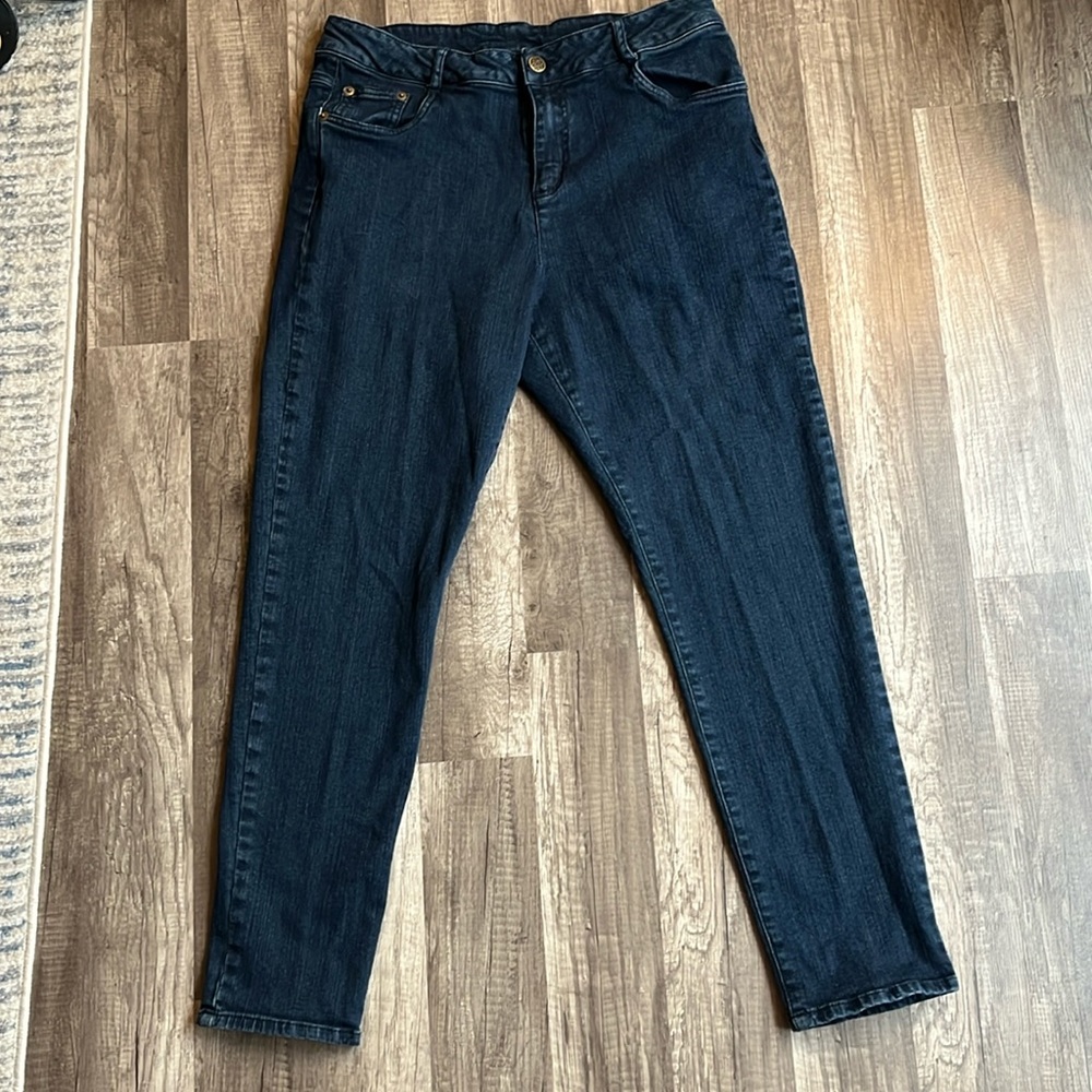 Soft Surroundings High Waisted Ankle Length Skinny Jean Dark Wash Size X-Large